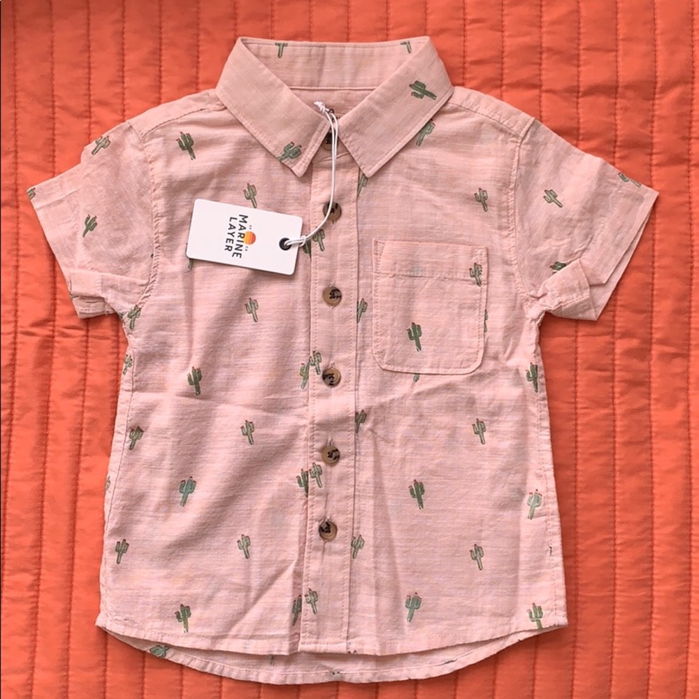Marine Layer Mini button down cactus shirt